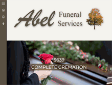 Tablet Screenshot of abelfuneralservices.com